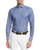 Mini Espresso Cup-Printed Sport Shirt, Navy