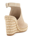 Open-Toe Suede Espadrille Sandal, Quartz (Quarzo)