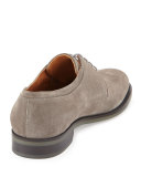 Suede Lace-Up Oxford, Light Brown