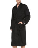 Cashmere Belted Robe, Black