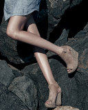 Openhouse Suede Wedge Sandal, Cashew