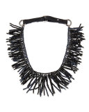Double-Layer Fringe Choker, Blue