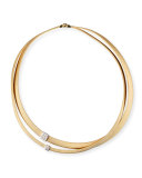 Masai 18K Yellow Gold Two-Strand Necklace with Diamond Stations