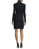 Janeva Knit Wrap Dress, Charcoal
