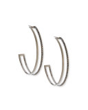 Reckless Dare Black Gold/Diamond Hoop Earrings