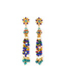 24k Gold-Plate Tassel Clip-On Earrings, Multi