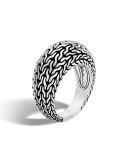 Classic Chain Sterling Silver Dome Ring, Size 7