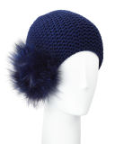 Fur Pom-Pom Beanie Hat