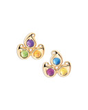 Paisley Three-Stone Stud Earrings