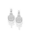 Filigree Disc Drop Chandelier Earrings