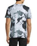 Water-Stained Logo Short-Sleeve T-Shirt, Black/Gray