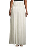 Metallic Clip-Dot Chiffon Maxi Skirt