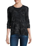 Abigail Distressed Cashmere Camo Sweater