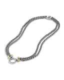 Double Wheat Chain Necklace with Gold