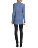 Scoop-Neck Silk Tank, Periwinkle
