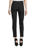 Josephine Leather Combo Leggings, Black