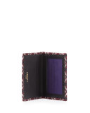 Iphis-Print Travel Card Case, Oxblood