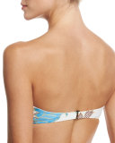 Wisteria Floral-Print Bandeau Swim Top
