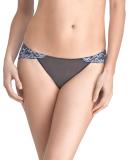 Envious Lace-Back Bikini Briefs, Navy/Paris Blue