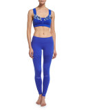 Luxx Mesh-Inset Short-Sleeve Sport Top