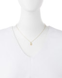 14k Gold Diamond Lock Pendant Necklace