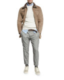 Herringbone New Cargo Pants, Lead