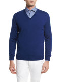 High-Performance Wool Sweater, Bright Blue