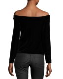 Kate Velvet Off-the-Shoulder Top