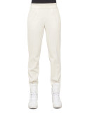 Wool-Blend Jogger Pants, White Pepper