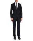 G-Line New Basic Two-Piece Wool Suit, Black