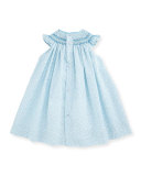 Sleeveless Smocked Bishop Dress, Turquoise, Size 3-24 Months