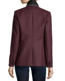 Quilted Funnel-Neck Dickey, Black