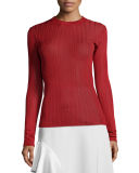 Long-Sleeve Striped Jersey Top