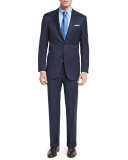 Sienna Contemporary-Fit Tonal-Plaid Suit, Navy