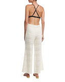 Crochet Wide-Leg Coverup Pants
