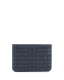 Stamped Leather Card Case, Blue