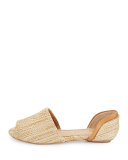 Akron Peep-Toe d'Orsay Flat, Natural