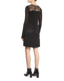Seraphina Layered Lace Dress, Black
