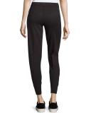 Drawstring Lounge Jogger Pants, Black