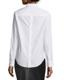 Leeds Split-Back Blouse, White