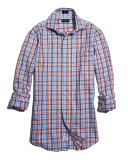 Sonoma Plaid Long-Sleeve Sport Shirt, Clementine