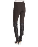 Scuba Bi-Stretch Cropped Legging, New Mahogany