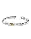 X Bracelet with Gold