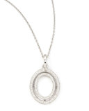 Signature Small Oval Diamond Pendant Necklace, 18"