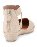 Noa Leather d'Orsay Wedge, Nude