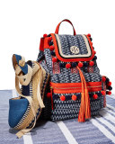 Dandy Denim Espadrille Wedge Sandal, Blue
