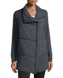 Delano Cotton-Blend Asymmetric Zip-Front Jacket 