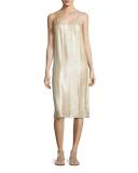 Metallic Shift Midi Slip/Nightgown