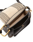 Hudson Small Leather Shoulder Bag, Black