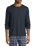 Long-Sleeve Cotton T-Shirt, Charcoal